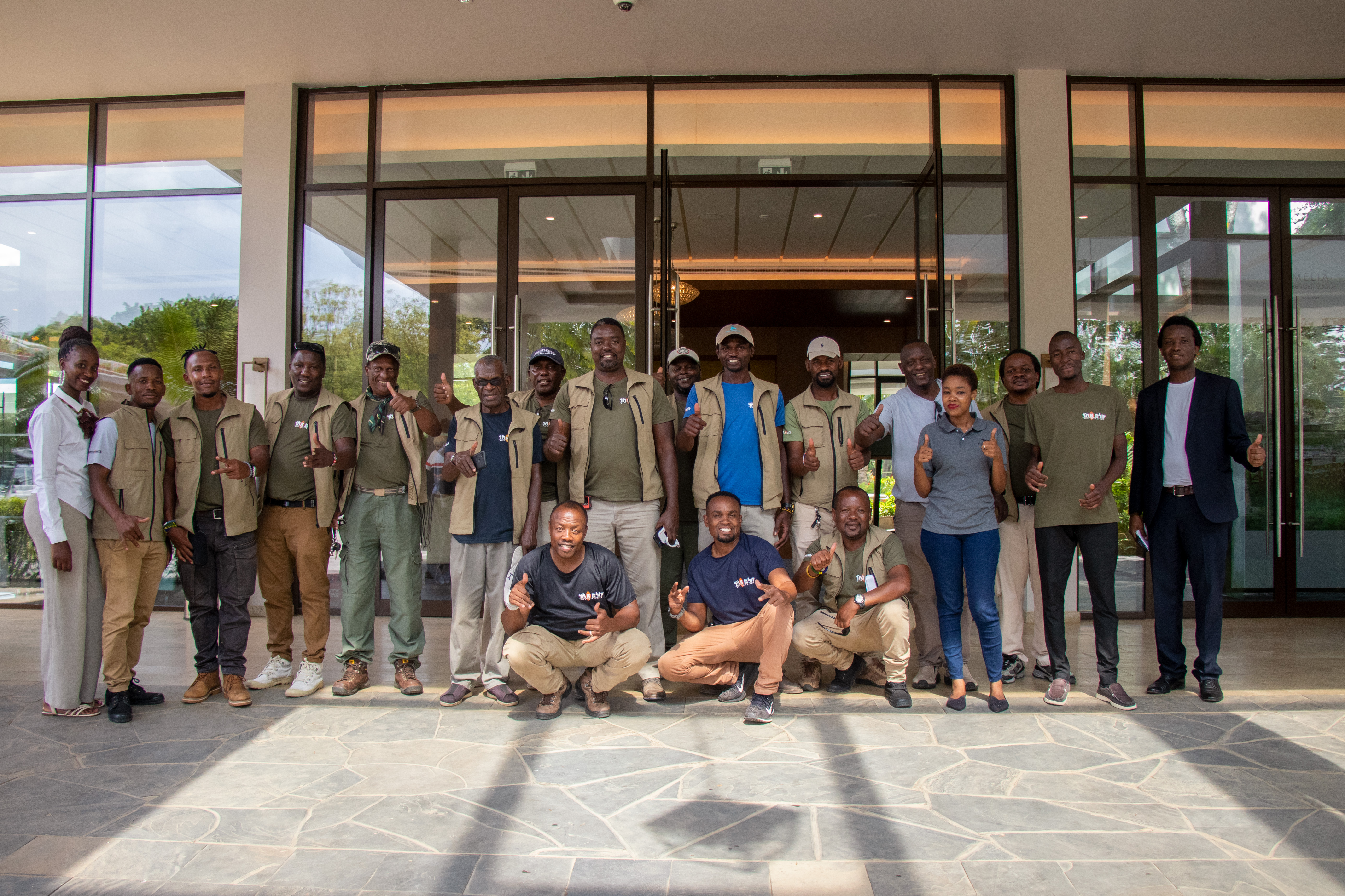 The Excellent Guides team gathered before a Tanzania safari