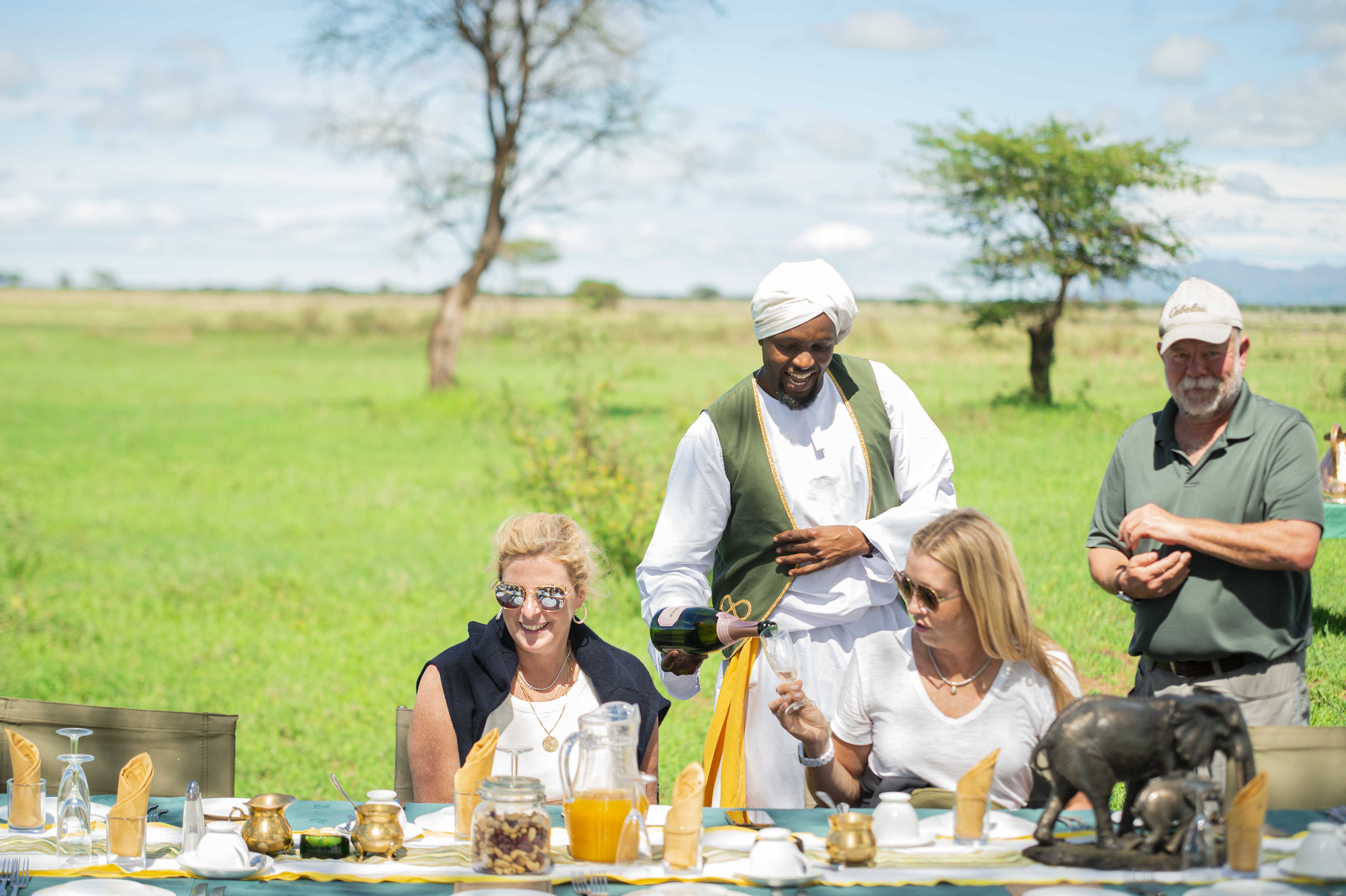 Personalized guest service during a private Tanzania safari